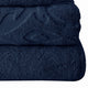 Oya Towel Set | 6 Piece | Egyptian Cotton | Medallion Pattern | Navy Blue