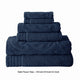Oya Towel Set | 6 Piece | Egyptian Cotton | Medallion Pattern | Navy Blue