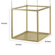 16 Inch Modern Iron Plant Stand 4 Chains Open Cube Design Gold Finish By Casagear Home BM284764