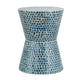 Ivy Accent Table Stool | 20’’ | Mosaic Tile | White Blue BM284768