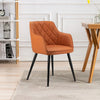 Erin Dining Chair | 24" | Fabric | Diamond Tufted | Orange