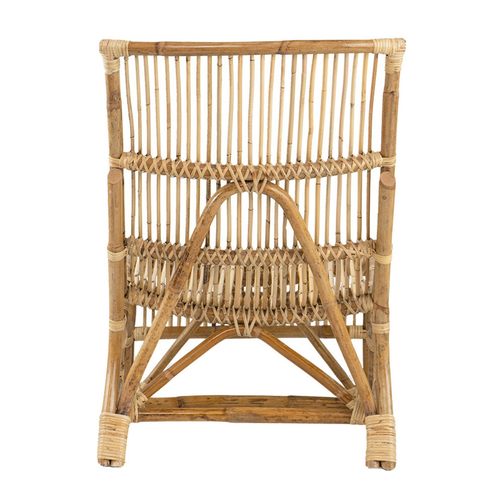 Lounge Chair | 35’’ | Retro Style | Rattan | Natural Brown BM284789