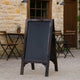 Blackboard Stand | 25" | Classic Wood | Carved Dual Frame | Brown