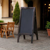 Blackboard Stand | 25" | Classic Wood | Carved Dual Frame | Brown