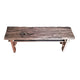 Ally 47 Inch Accent Dining Bench Farmhouse Wood Sawhorse Base Brown By Casagear Home BM284910