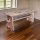 Ally Dining Bench | 47" | Farmhouse Sawhorse Base | Brown