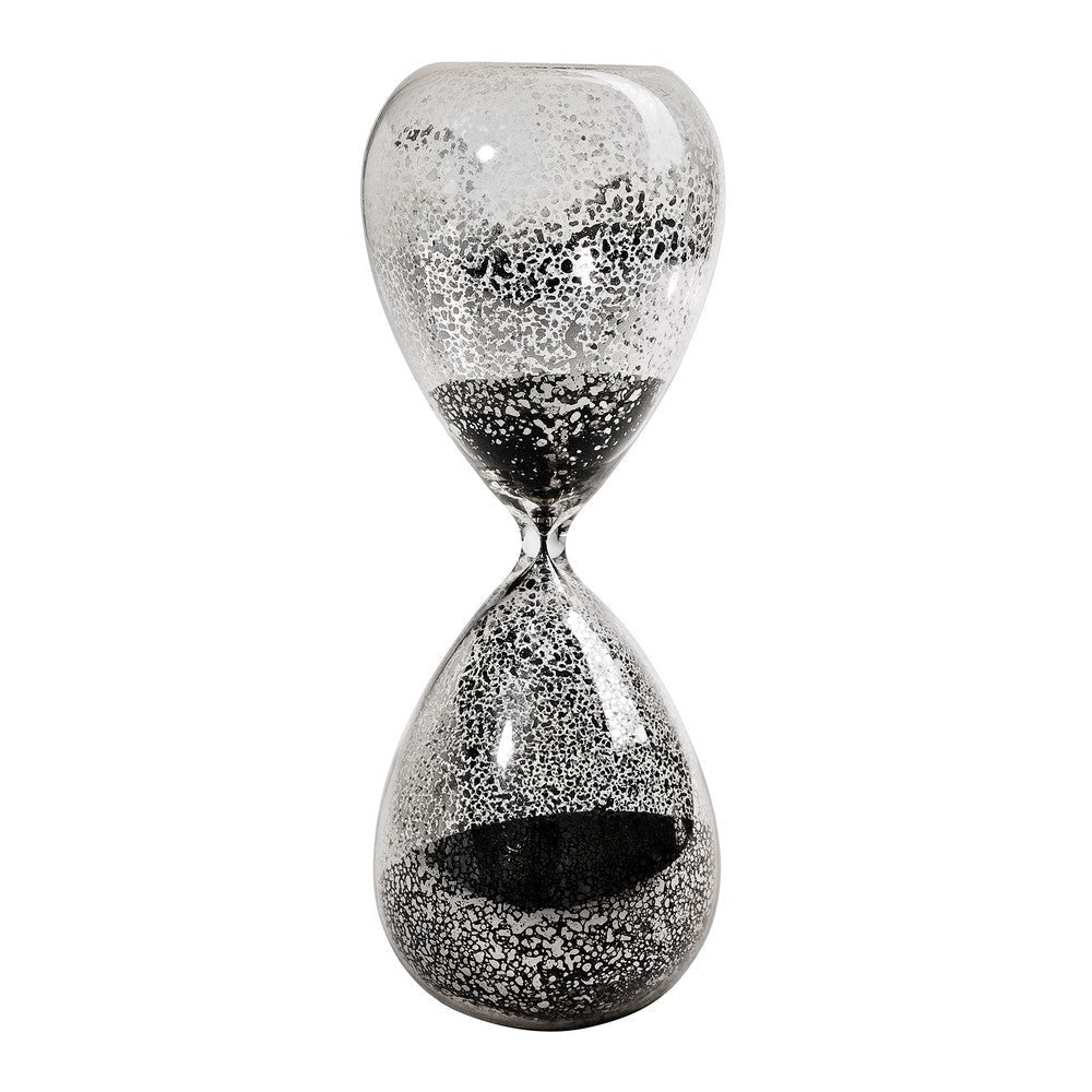 Doug Hourglass Decor | 10" | 60 Minute | Table Accent | Black Sand