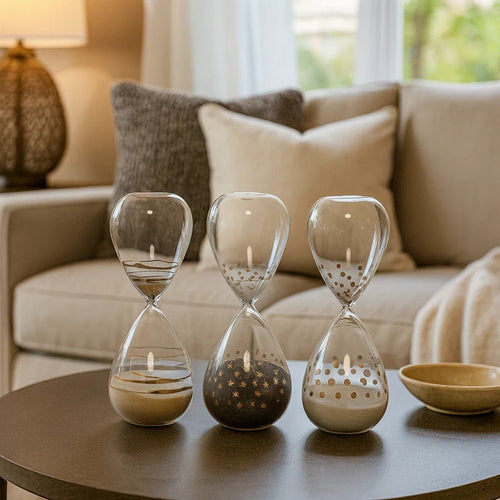Doug Hourglass Decor | Set of 3 | 60 Minute | Colored Sand