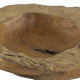 Set of 2 Decoratie Teak Wood Table Bowls Brown Natural Edge Brown Finish By Casagear Home BM284953