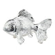 Don Goldfish Figurine | 10" | Chrome Resin | Table Decor