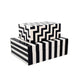 Anya Set of 2 Accessory Boxes Multipurpose Lidded Storage Black White By Casagear Home BM284997