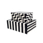 Anya Set of 2 Accessory Boxes, Multipurpose Lidded Storage, Black, White By Casagear Home