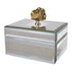 Eve Box | 6" | Decorative | Mirrored | Chrome Stone Accent