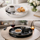 Accent Trays | Set of 2 | Round | Marble Pattern | Black White Gold