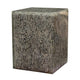 Side Table | 18" | Vintage Pedestal | Square Top | Antique Gray