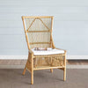 Dining Chair | 23" | Rattan | Soft Seat | Natural White