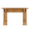 55 Inch Wall Mount Wood Mantel Shelf Intricate Molded Design Natural Brown By Casagear Home BM285042