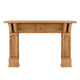 55 Inch Wall Mount Wood Mantel Shelf Intricate Molded Design Natural Brown By Casagear Home BM285042