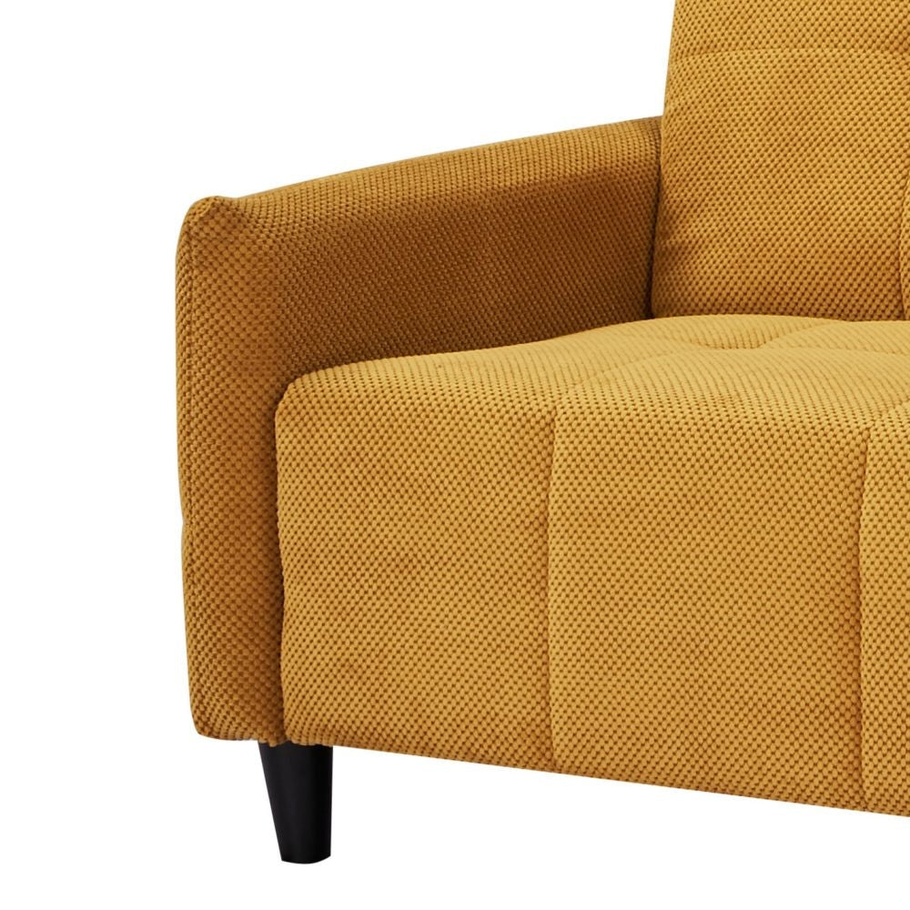 Convertible Sofa Bed | 79’’ | Tufted Cushions | Yellow BM285049