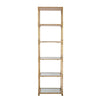 Wall Shelf | 71" | 6 Tier | Glass Shelves | Iron Frame | Gold