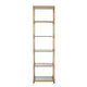 71 Inch Shelf, 6 Tier Design, 5 Mirrored Glass Shelves, Iron Frame, Gold Finish