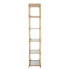 Wall Shelf | 71" | 6 Tier | Glass Shelves | Iron Frame | Gold
