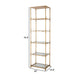 Wall Shelf | 71" | 6 Tier | Glass Shelves | Iron Frame | Gold