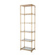 Wall Shelf | 71" | 6 Tier | Glass Shelves | Iron Frame | Gold