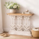 Console Table | 32" | Fir Wood | Scrollwork Base | Antique White