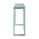 36 Inch Accent Console Table Capiz Shell Inlay Rectangular Blue By Casagear Home BM285148