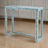 Console Table | 36" | Capiz Inlay | Rectangular | Blue