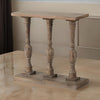 Console Table | 36" | Fir Wood | Turned Pedestal Base | Gray