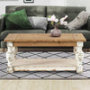 Coffee Table | 47" | Classic Rectangular | Carved Legs | Brown