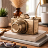 Camera Decor | 6" | Ceramic | Distressed Gold Finish