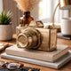 Camera Decor | 6" | Ceramic | Distressed Gold Finish