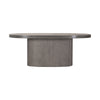 Dining Table | 75" | Concrete | Oval | Fluted Base | Gray