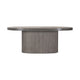 Dining Table | 75" | Concrete | Oval | Fluted Base | Gray