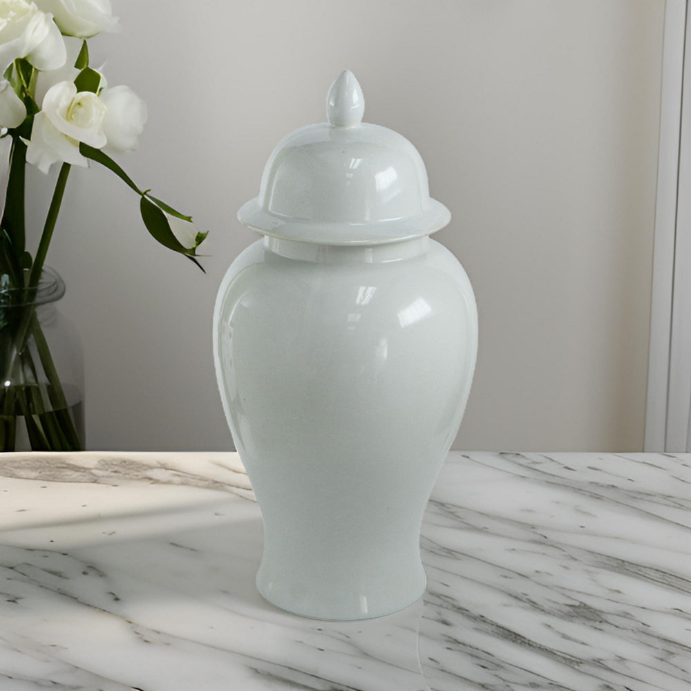 Deva Ginger Jar | 20" | Medium Porcelain | Glossy White Finish