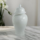 Deva Ginger Jar | 20" | Medium Porcelain | Glossy White Finish