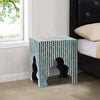 Lez Capiz Stool Tables | 18", 20" | Set of 2 | Blue White Mosaic