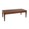 Coffee Table | 52" | Acacia Wood | Block Legs | Brown