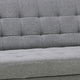 79 Inch Sofa Bed Convertible Futon Track Arms Gray Square Tufted Fabric BM285430