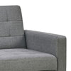 79 Inch Sofa Bed Convertible Futon Track Arms Gray Square Tufted Fabric BM285430