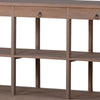 65 Inch Side Console Table 3 Drawers Turned Legs Natural Durian Wood BM285431