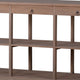 65 Inch Side Console Table 3 Drawers Turned Legs Natural Durian Wood BM285431