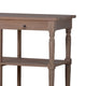 65 Inch Side Console Table 3 Drawers Turned Legs Natural Durian Wood BM285431