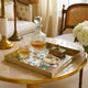 Miki Tray | 20" | Square | Mirrored Damask Pattern | Gold