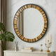 Wall Mirror | 32" | Round | Agate Pattern Frame | Metal