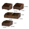 Wood Box Set | 19", 13", 10" | Fir with Handles | Brown