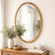 Wall Mirror | 33" | Oval Frame | Mountable | Brown